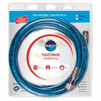 Tuyau Gaz Naturel BSD 1/2" - 0.5m Pour Cuisinière à Gaz - Haute Qualité, Installation Facile (précaution: Réparation Par Professionnel)